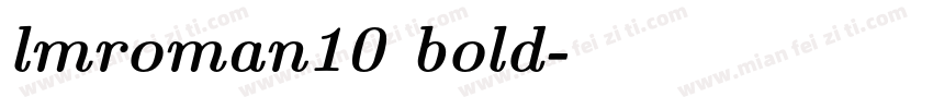 lmroman10 bold字体转换